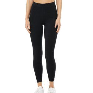 Alo Yoga Ribbed High-Waist 7/8 Blissful Legging L